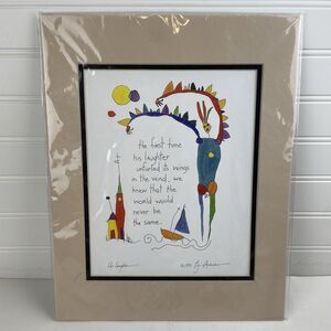 BRIAN ANDREAS Story People His Laughter 1993 Signed Matted Sealed 11” X 14”